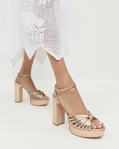Loeffler Randall Value - Rivka Champagne Knot Platform Sandal