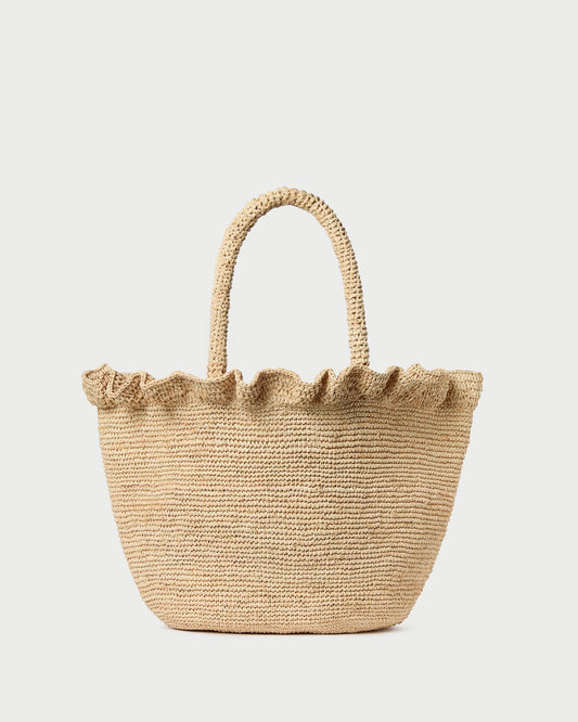 Loeffler Randall Smart Buy - Cyrus Natural Ruffled Woven Tote