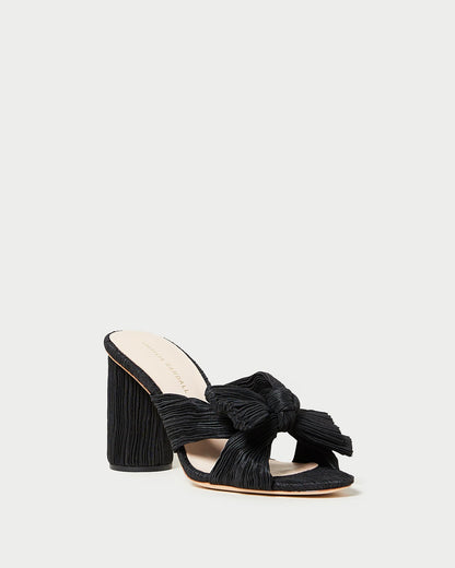 Loeffler Randall Great Value - Penny Black Pleated Bow Heel