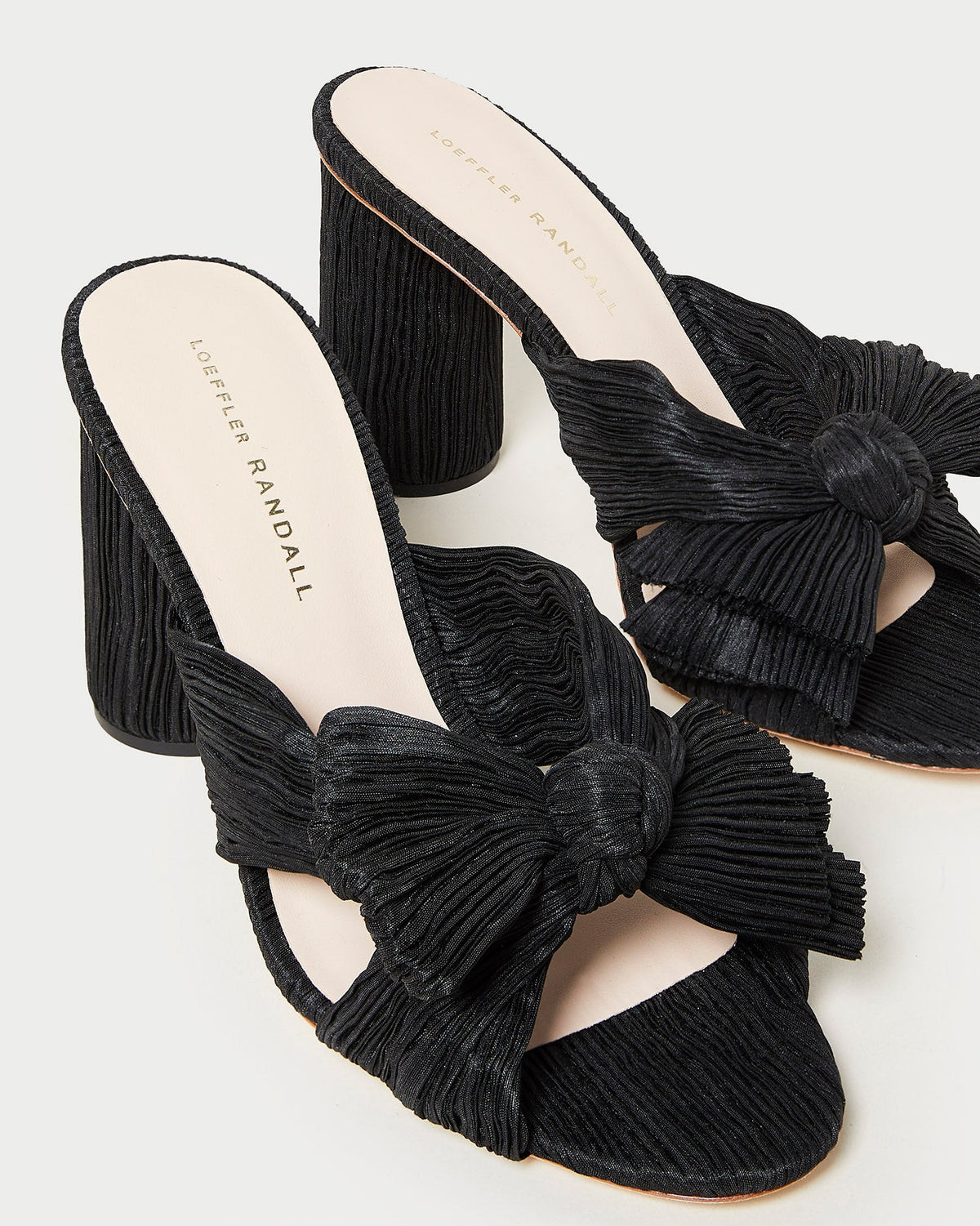 Loeffler Randall Great Value - Penny Black Pleated Bow Heel