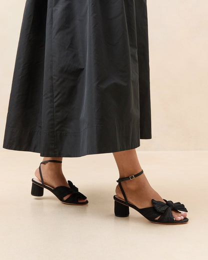 Loeffler Randall Everyday - Dahlia Black Pleated Bow Heel