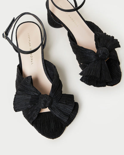 Loeffler Randall Everyday - Dahlia Black Pleated Bow Heel