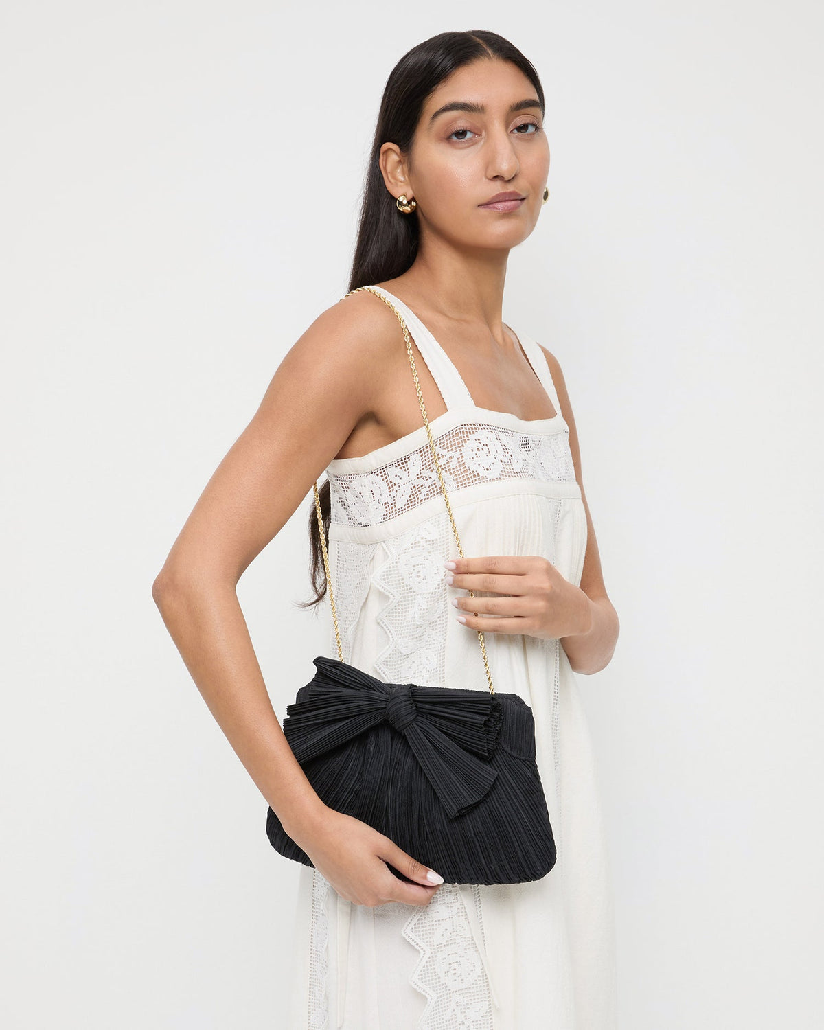 Loeffler Randall Latest - Rayne Black Bow Clutch