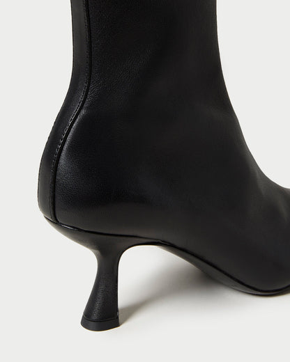 Loeffler Randall Great Value - Thandy Black Leather Curved Heel Bootie