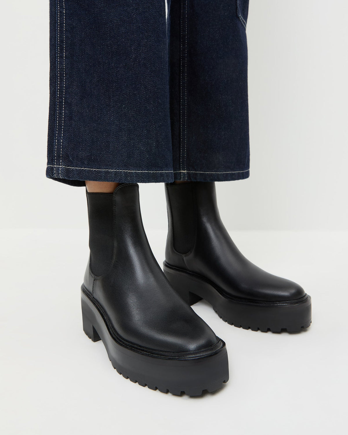 Loeffler Randall Discount - Reggie Black Leather Chelsea Boot