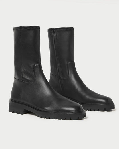 Loeffler Randall Trending - Danny Black Leather Lug Boot