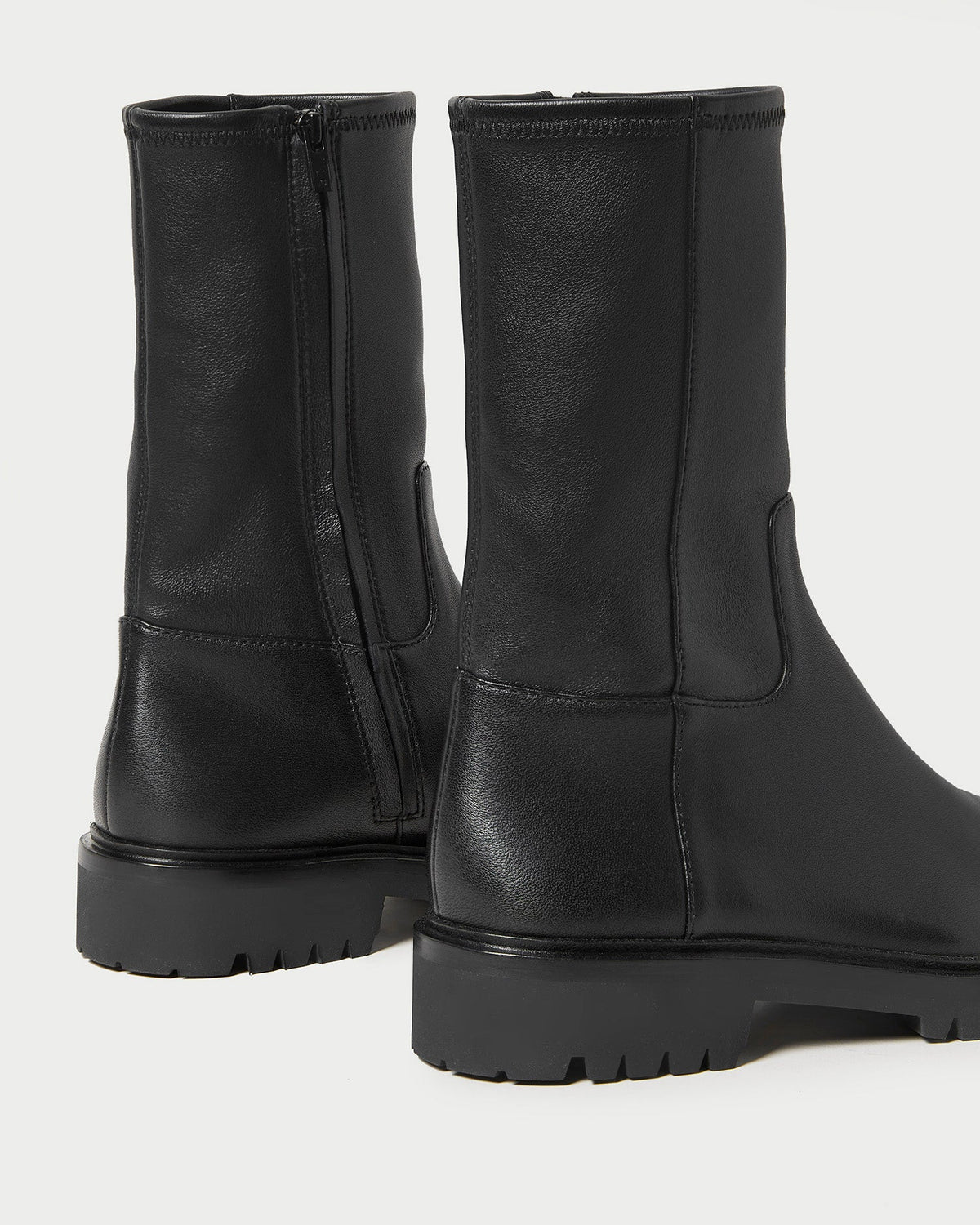 Loeffler Randall Trending - Danny Black Leather Lug Boot