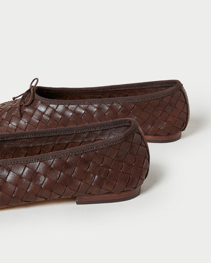 Loeffler Randall Recommended - Landry Chocolate Woven Ballet Flat