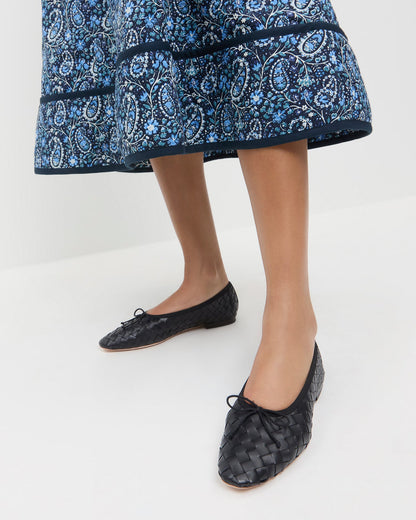 Loeffler Randall Value - Landry Black Woven Ballet Flat