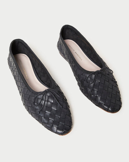 Loeffler Randall Value - Landry Black Woven Ballet Flat