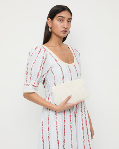 Loeffler Randall Trusted - Brit Pearl Flat Pleated Clutch