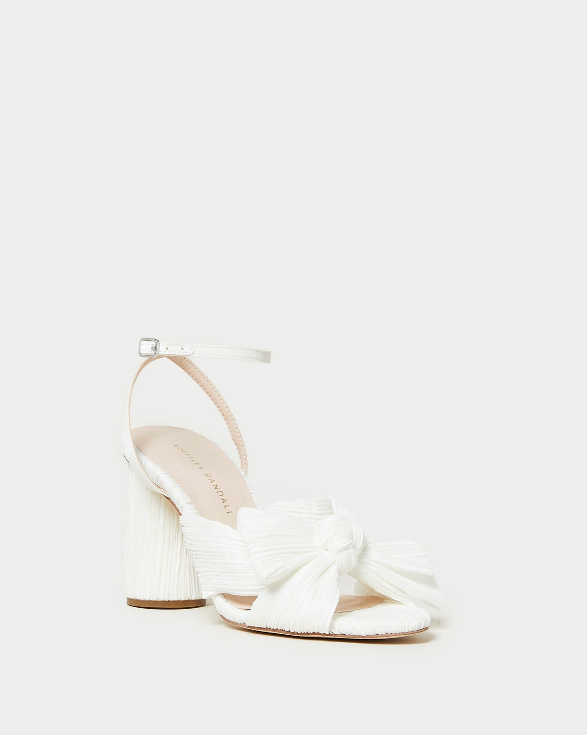 Loeffler Randall Value - Camellia White Pleated Bow Heel