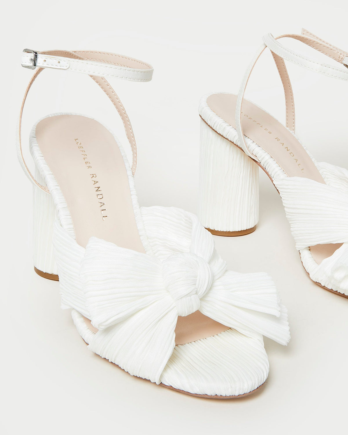 Loeffler Randall Value - Camellia White Pleated Bow Heel