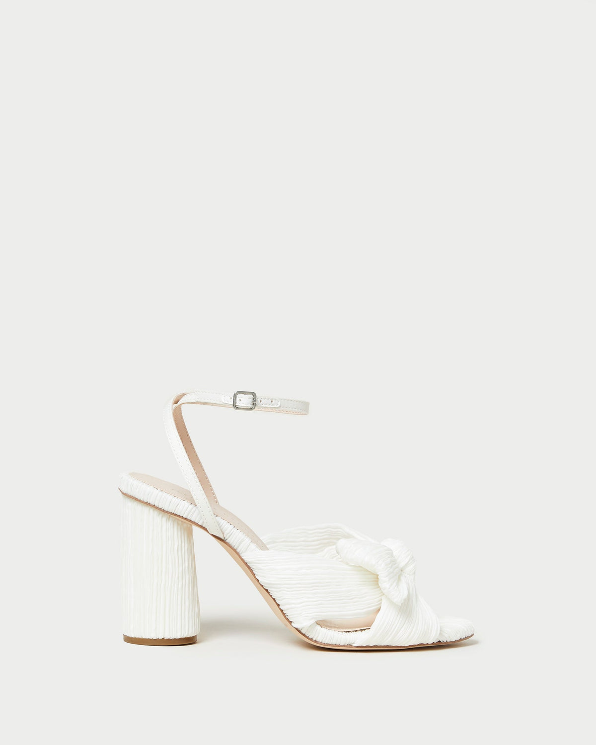 Loeffler Randall Value - Camellia White Pleated Bow Heel