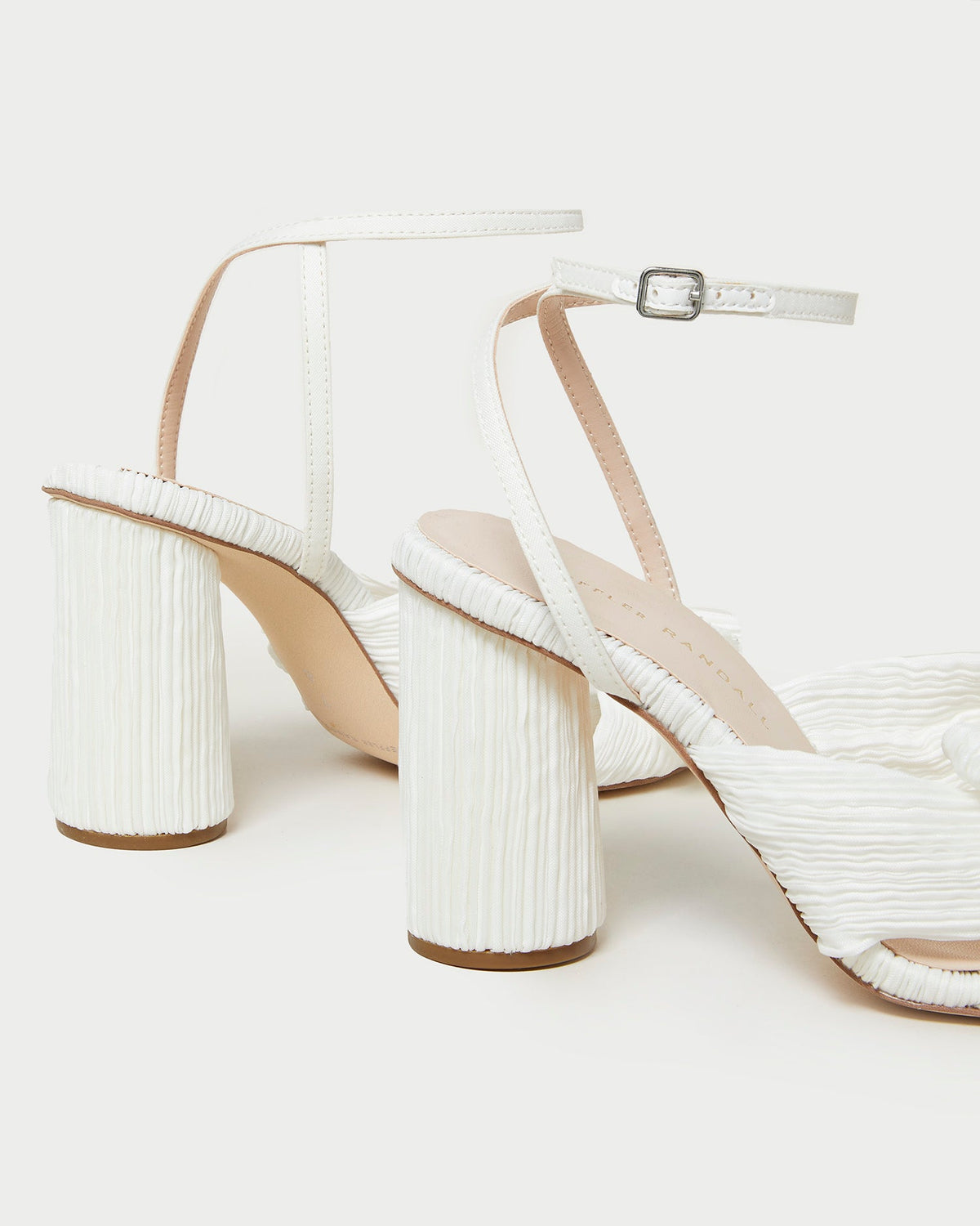 Loeffler Randall Value - Camellia White Pleated Bow Heel