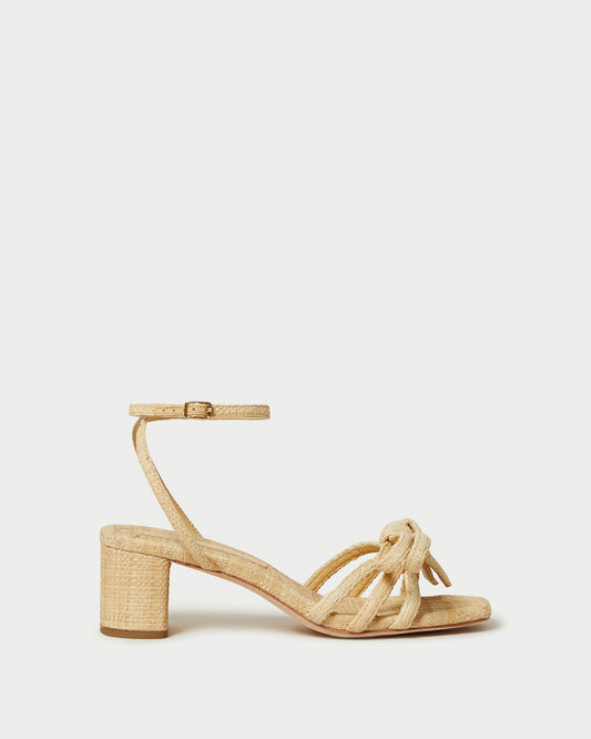 Loeffler Randall Quality - Mikel Natural Bow Mid-Heel Sandal