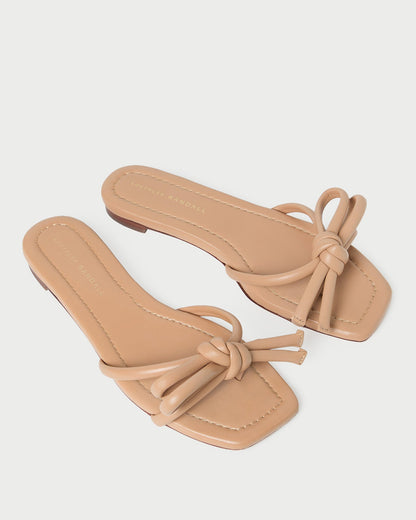 Loeffler Randall New - Hadley Dune Leather Bow Sandal