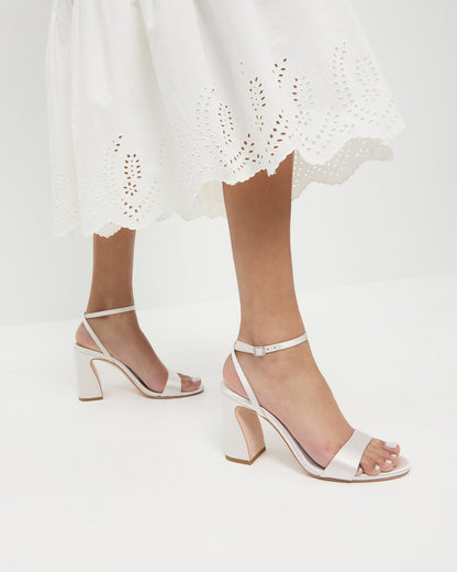 Loeffler Randall Best Price - Malia Cream Curved-Heel Sandal