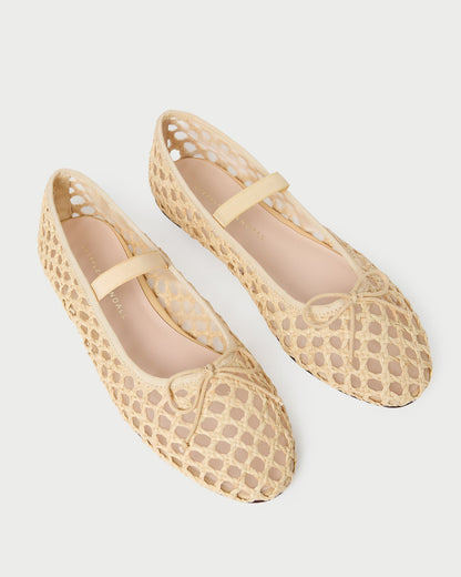 Loeffler Randall Everyday - Leonie Natural Crochet Ballet Flat