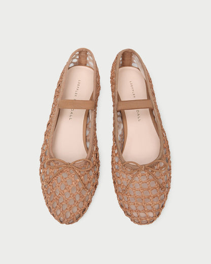 Loeffler Randall Quality - Leonie Brown Crochet Ballet Flat