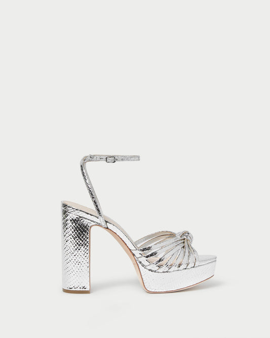 Loeffler Randall Top Pick - Rivka Silver Knot Platform Sandal