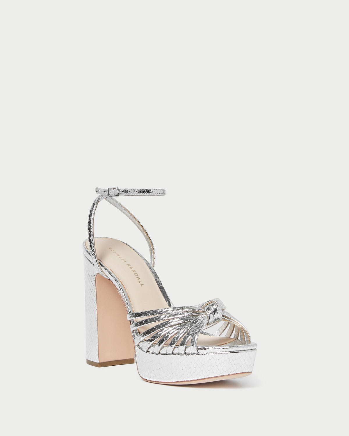 Loeffler Randall Top Pick - Rivka Silver Knot Platform Sandal