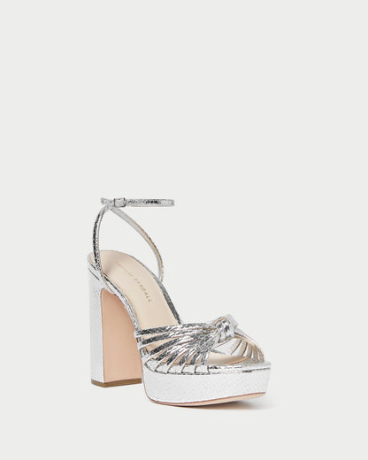 Loeffler Randall Top Pick - Rivka Silver Knot Platform Sandal