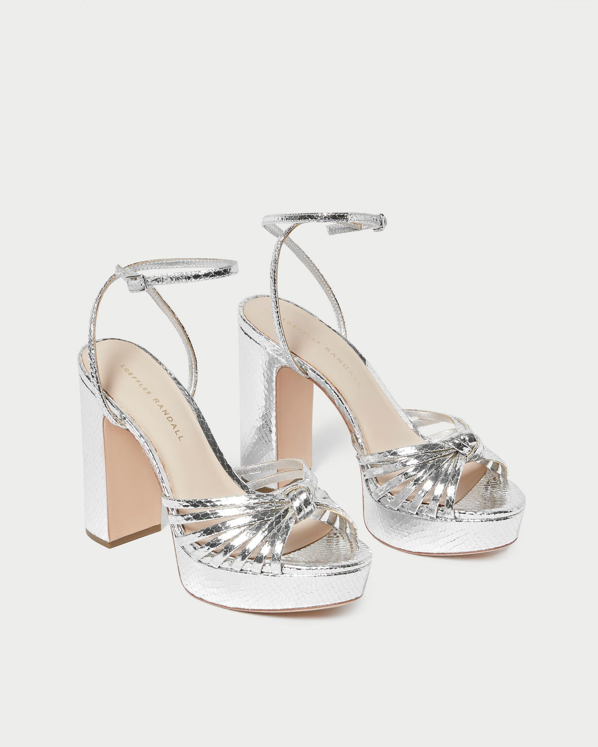 Loeffler Randall Top Pick - Rivka Silver Knot Platform Sandal