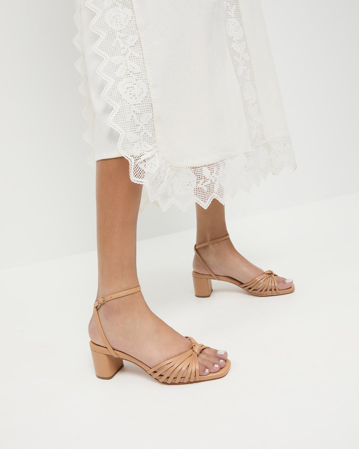 Loeffler Randall Recommended - Olivia Dune Knot Mid-Heel Sandal