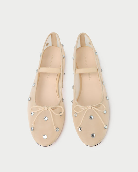 Loeffler Randall Everyday - Leonie Caramel/Crystal Ballet Flat