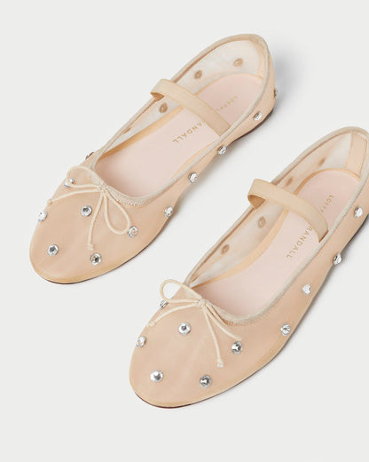 Loeffler Randall Everyday - Leonie Caramel/Crystal Ballet Flat