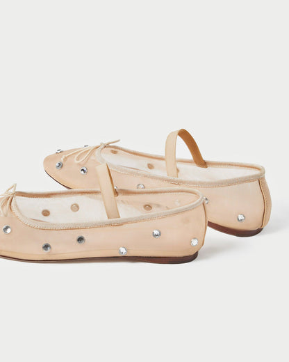 Loeffler Randall Everyday - Leonie Caramel/Crystal Ballet Flat