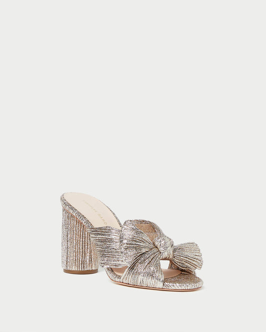Loeffler Randall Signature - Penny Champagne Pleated Bow Heel