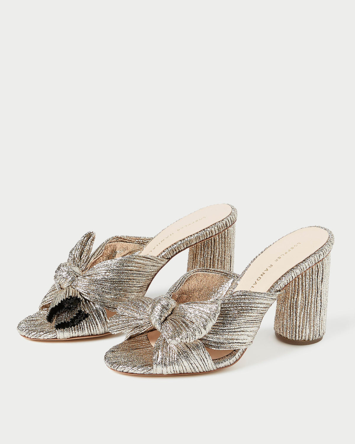 Loeffler Randall Signature - Penny Champagne Pleated Bow Heel