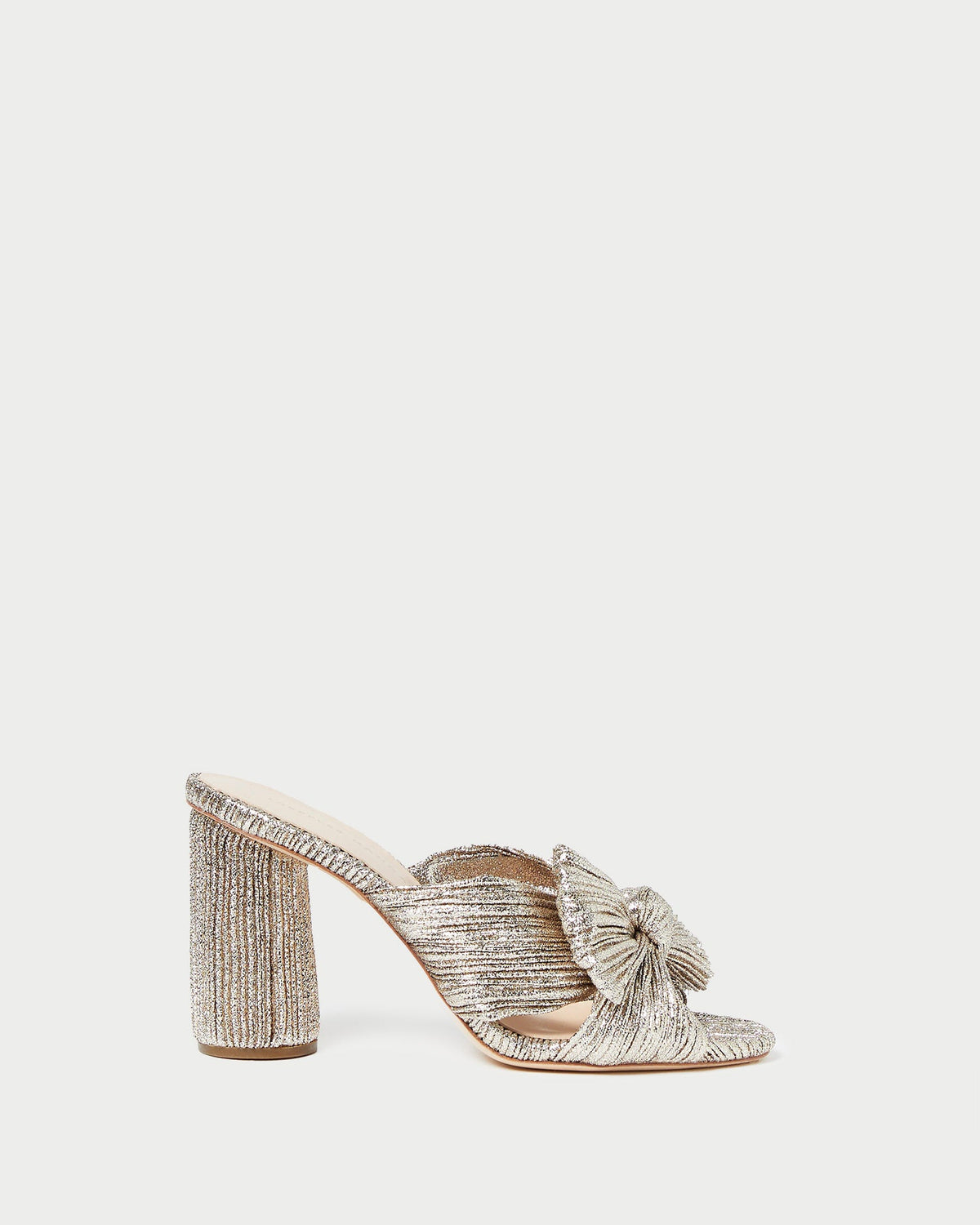 Loeffler Randall Signature - Penny Champagne Pleated Bow Heel