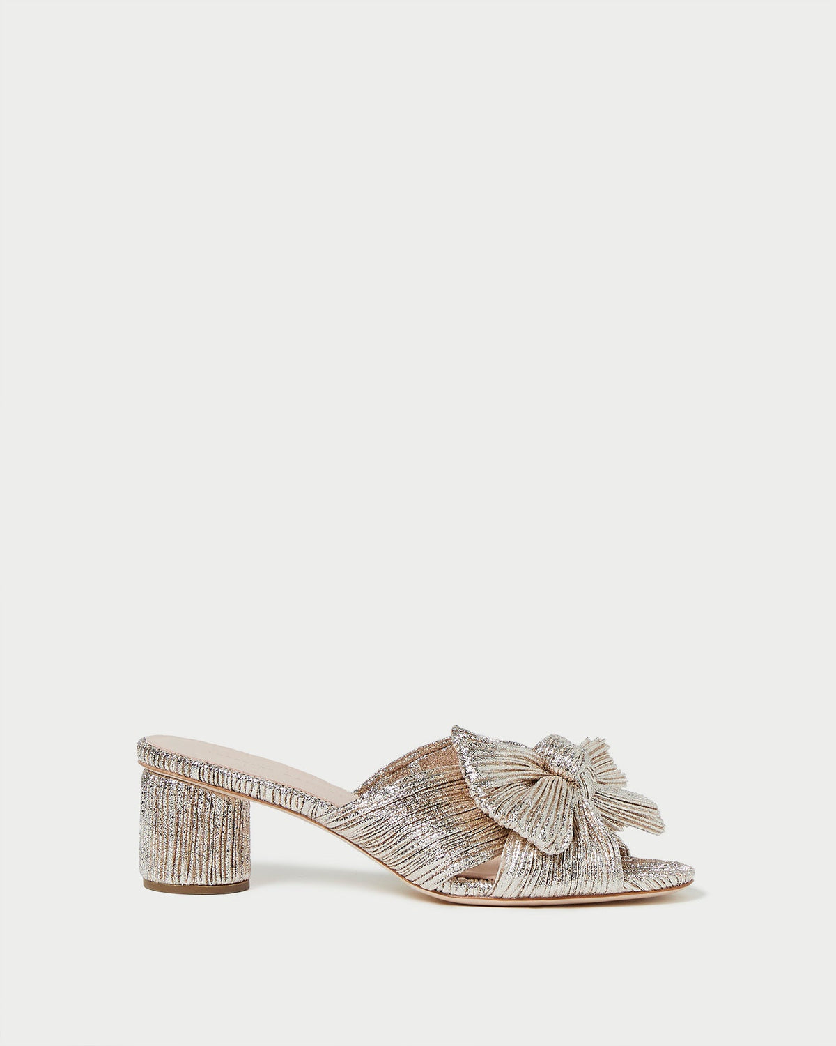 Loeffler Randall Top Pick - Emilia Champagne Pleated Bow Heel