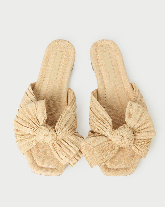 Loeffler Randall Everyday - Daphne Natural Bow Slide Sandal