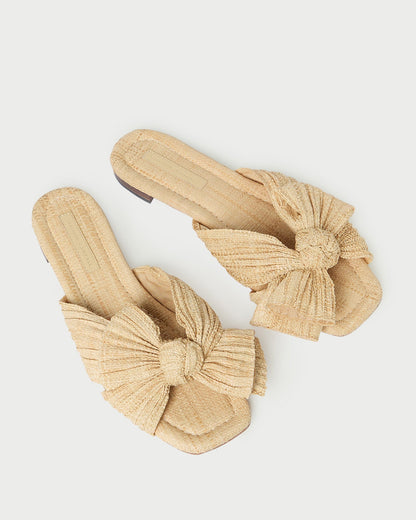 Loeffler Randall Everyday - Daphne Natural Bow Slide Sandal