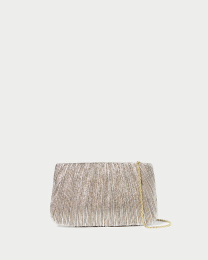 Loeffler Randall Trending - Brit Champagne Flat Pleated Clutch
