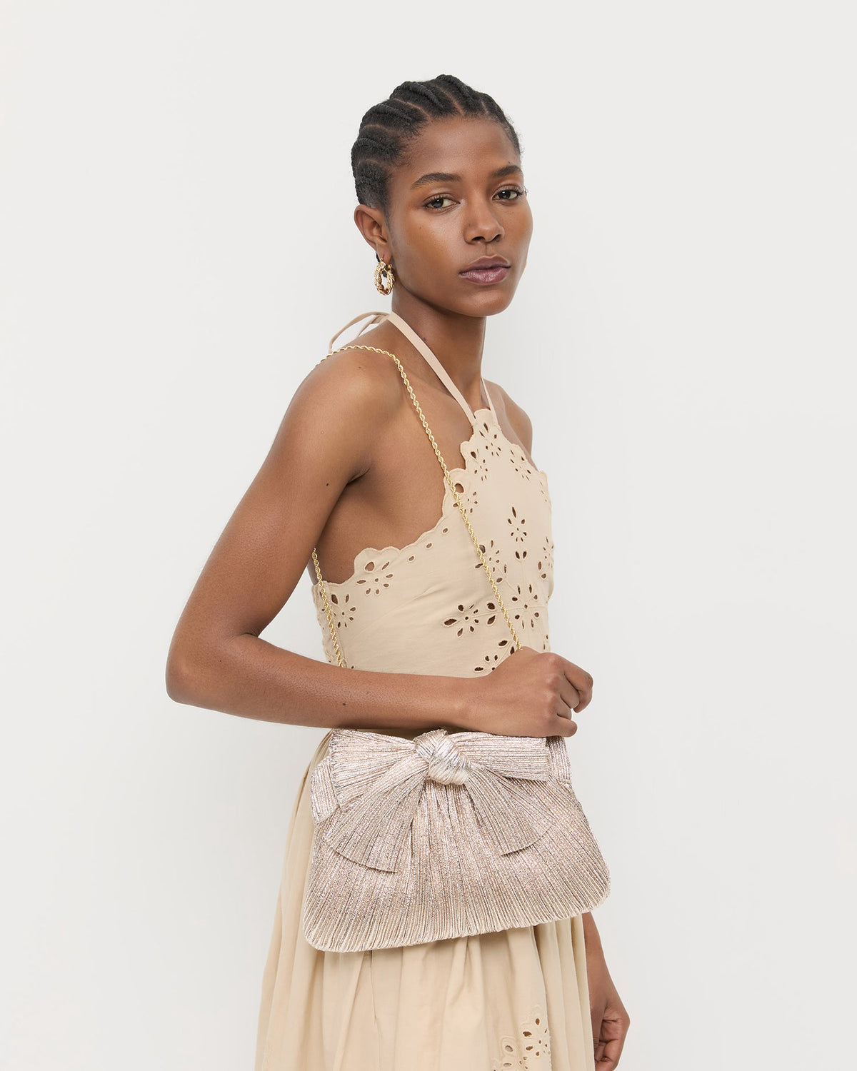 Loeffler Randall Latest - Rayne Champagne Bow Clutch