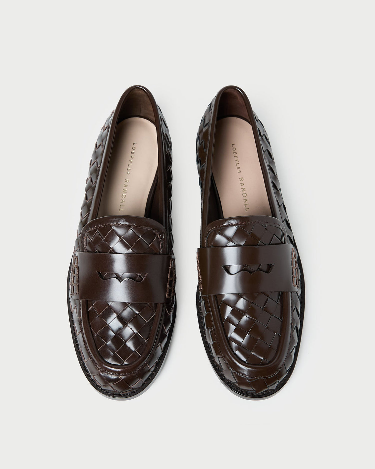 Loeffler Randall Discount - Rachel Espresso Woven Leather Loafer