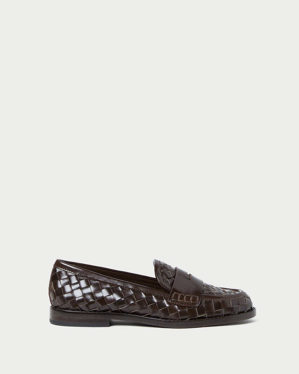 Loeffler Randall Discount - Rachel Espresso Woven Leather Loafer