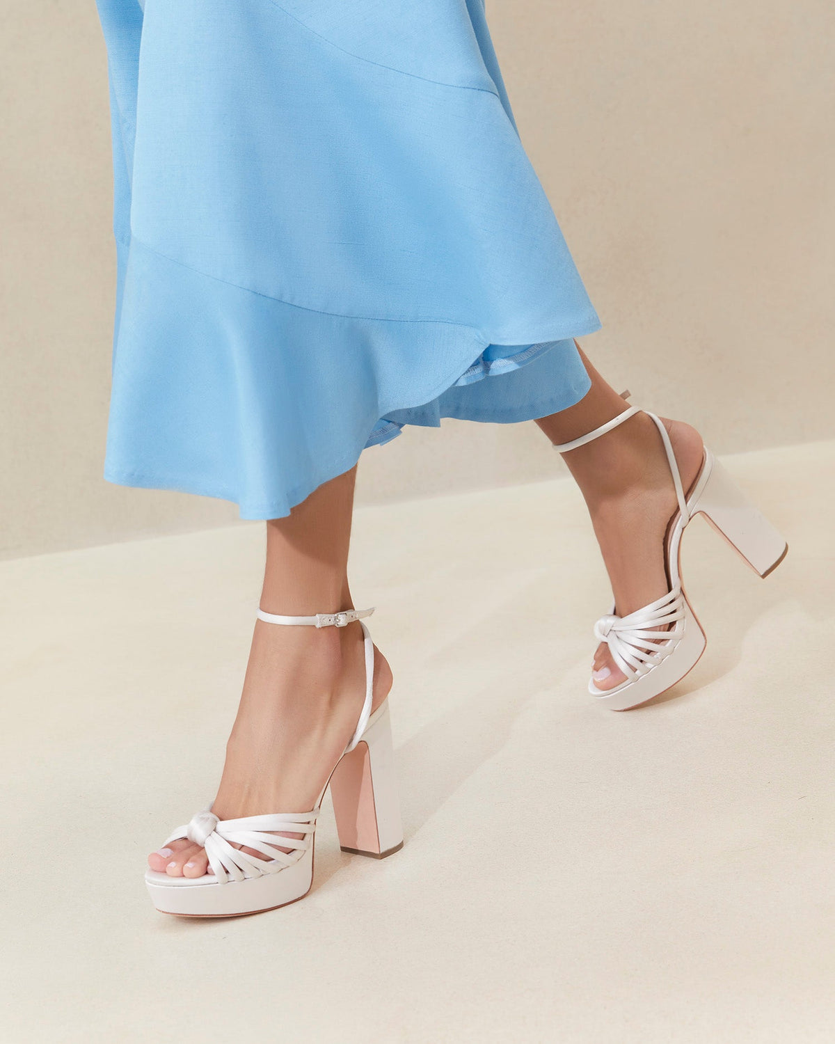 Loeffler Randall Discount - Rivka Cream Knot Platform Sandal