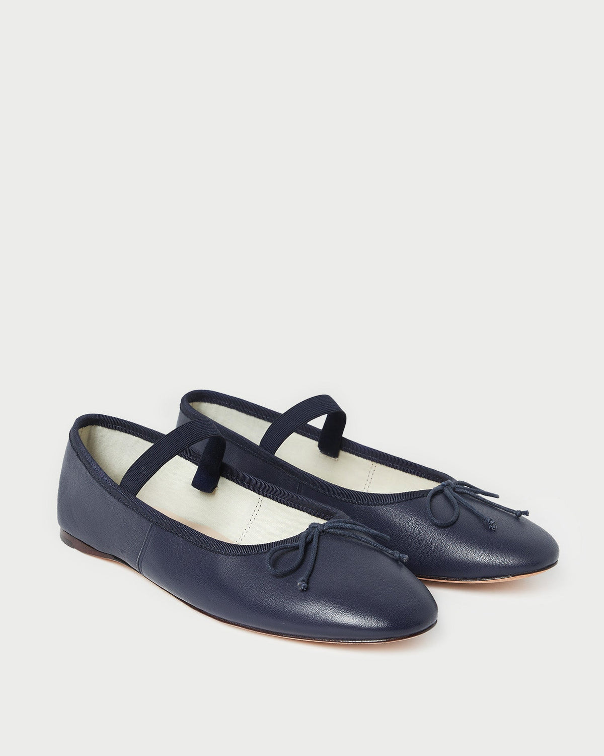 Loeffler Randall Quality - Leonie Navy Leather Ballet Flat