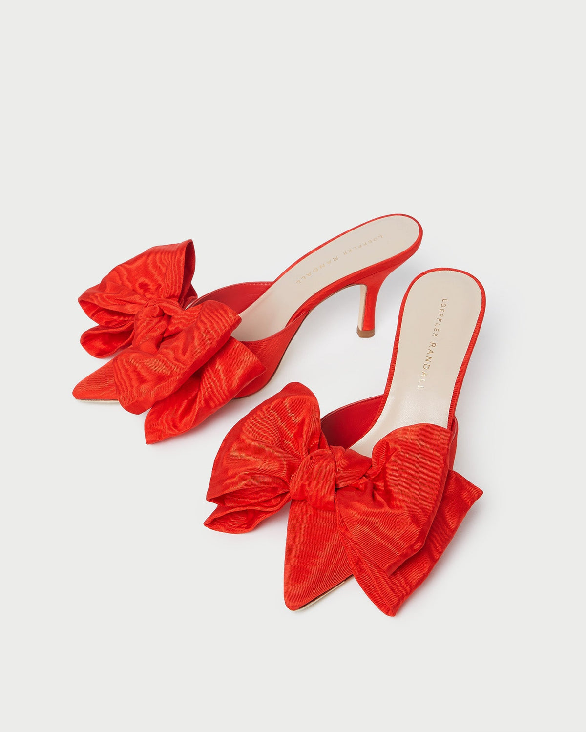 Loeffler Randall Trusted - Margot Red Moiré Bow Mule