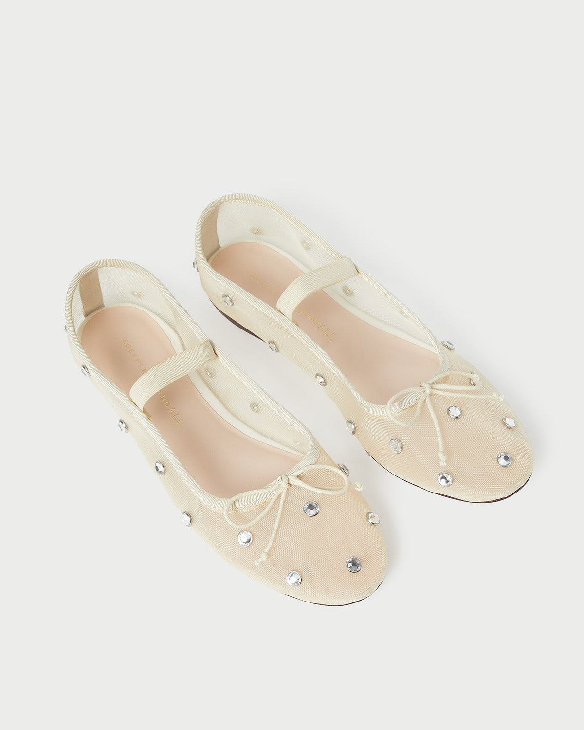 Loeffler Randall Exclusive - Leonie Cream/Crystal Ballet Flat