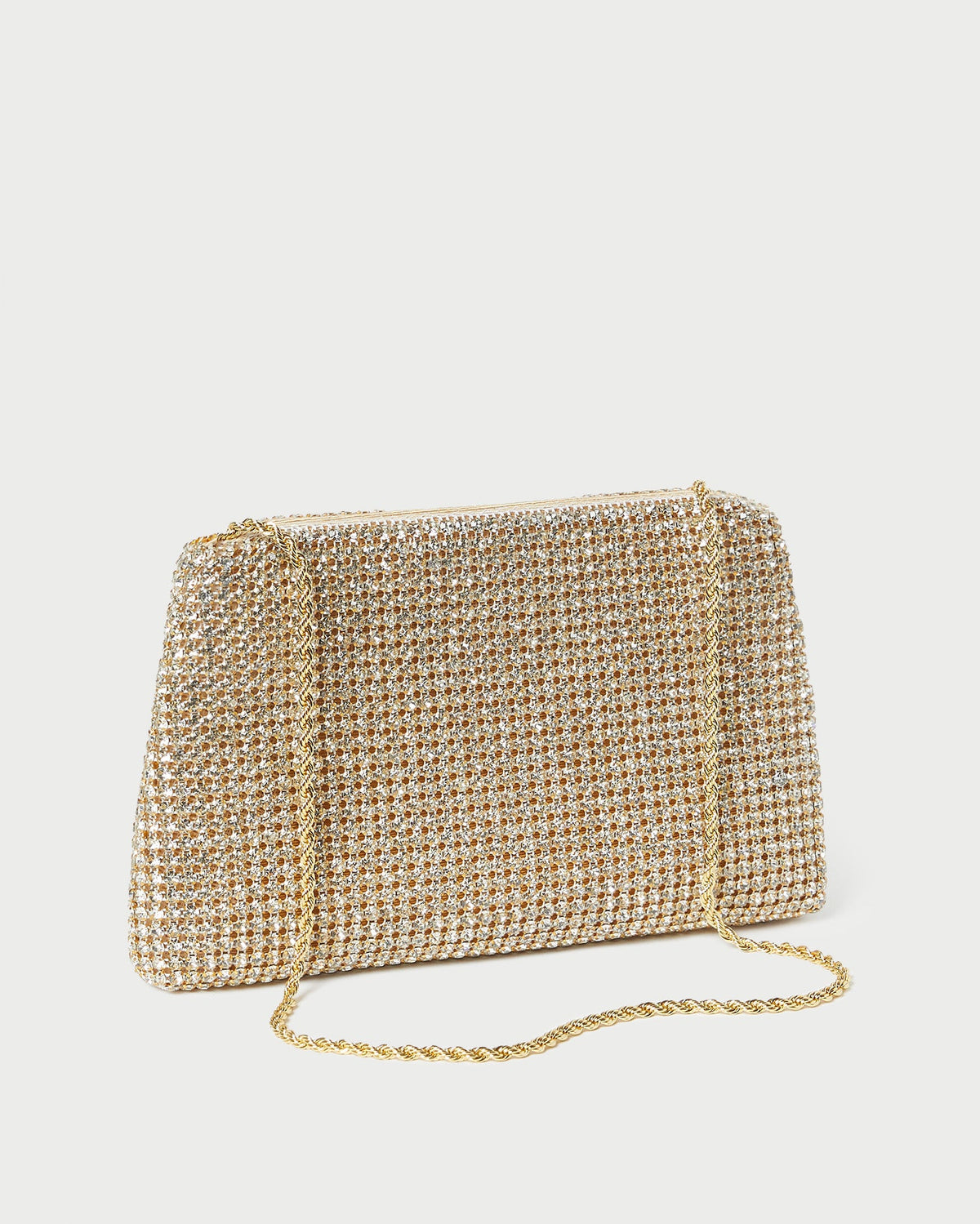Loeffler Randall Premium - Jolene Gold Diamanté Bow Clutch