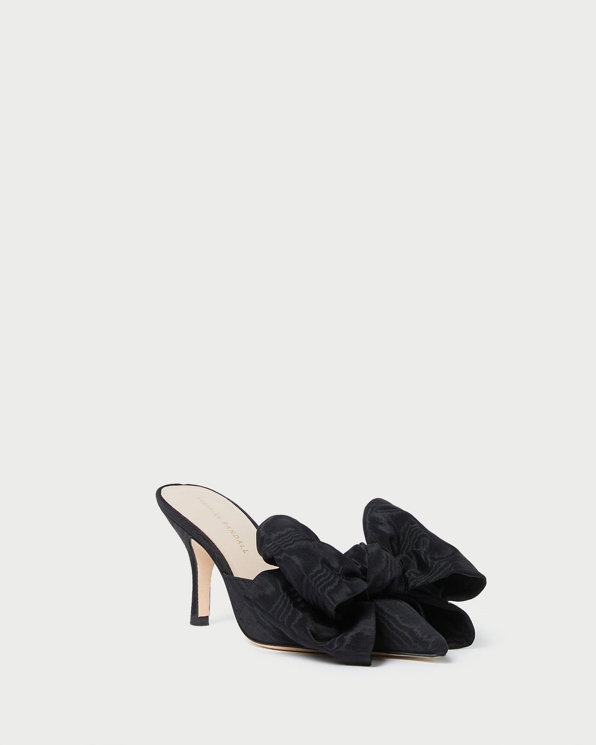 Loeffler Randall New - Margot Black Moiré Bow Mule