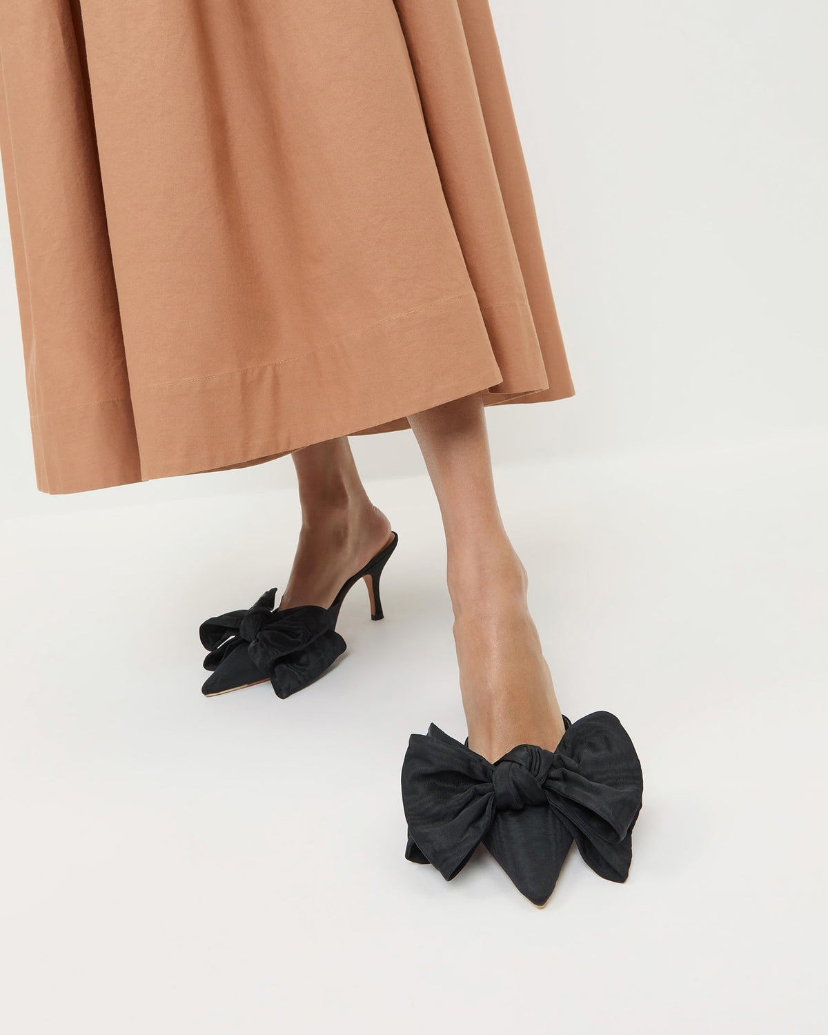 Loeffler Randall New - Margot Black Moiré Bow Mule