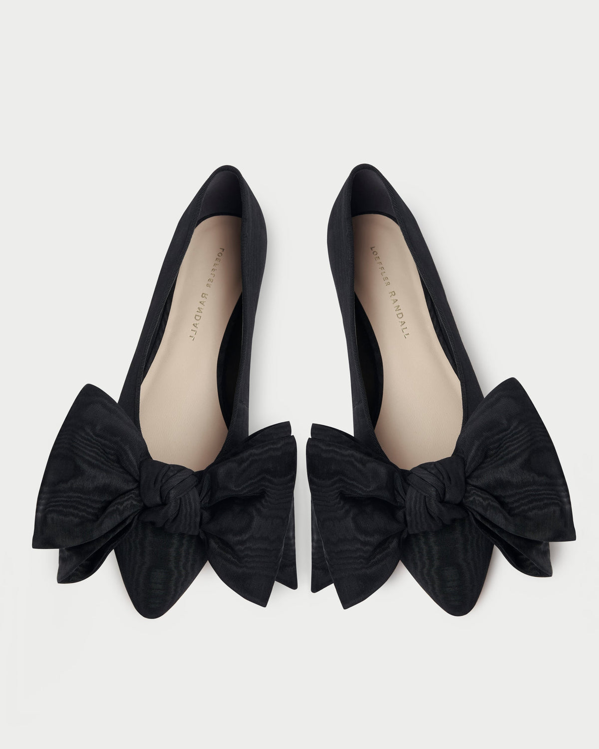 Loeffler Randall Popular - Noa Black Moiré Bow Flat